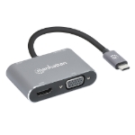 Imagen de Docking Station de USB-C a HDMI y VGA, 4 en 1, con suministro de energía