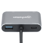 Imagen de Docking Station de USB-C a HDMI y VGA, 4 en 1, con suministro de energía