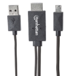 Imagen de Cable MHL Micro USB a HDMI, + USB-A p/alimentacion