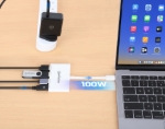 Imagen de Hub USB-C 3.2 Gen 1 de 3 puertos, con suministro de energía