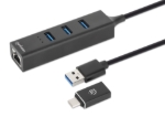 Imagen de Adaptador de Red GB USB A/C +Hub 3 ptos V3.0