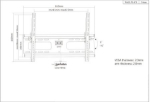 Imagen de Soporte TV p/pared 75kg, 37" a 70" Ajuste Vertical Eco.