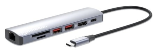 Imagen de Estación Docking USB-C con lector de tarjetas, 7 en 1