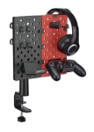 Imagen de Soporte de escritorio con tablero organizador perforado y porta accesorios