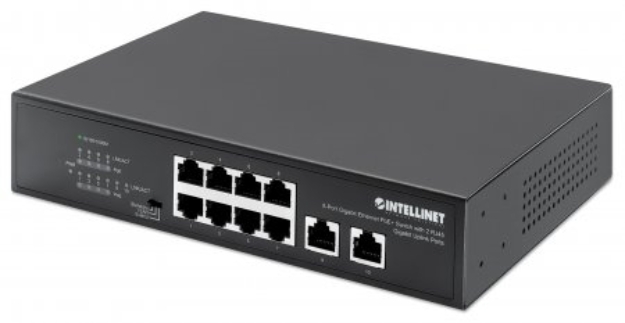 Imagen de PoE Switch GB  8 ptos 32W/pto, 120W, + 2 RJ45