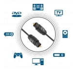 Imagen de Cable Audio Toslink M-M 5.0M Negro