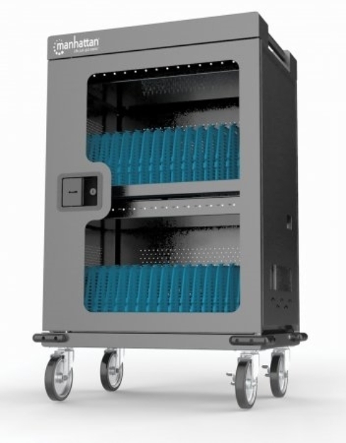 Imagen de Gabinete de carga de 32 ptos USB-C, puerta vidrio
