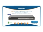 Imagen de PoE Switch WebAdmin GB 24 ptos 30W/pto, 370W, 4 Base-T/SFP Ports