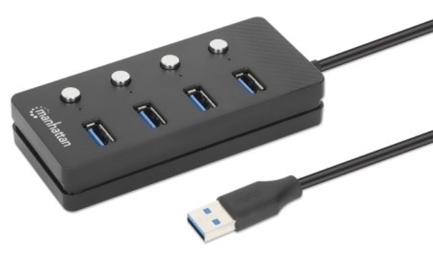 Imagen de Hub USB 3.2 con 4 puertos Tipo-A e interruptor por puerto