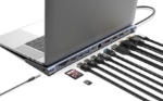Imagen de Estación de carga / Hub multipuerto USB-C PD 12 en 1 para tres pantallas 4K