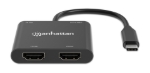 Imagen de Adaptador de USB-C PD a monitor Dual-HDMI para laptop y tablet