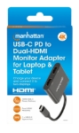 Imagen de Adaptador de USB-C PD a monitor Dual-HDMI para laptop y tablet