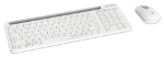 Imagen de Teclado y Mouse Optico Inalambrico 2.4G & Bluetooth Blanco Combo Tecla Tijera