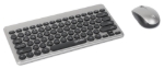 Imagen de Teclado y Mouse Optico Inalambrico Negro & Plata Mini Combo