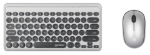 Imagen de Teclado y Mouse Optico Inalambrico Negro & Plata Mini Combo