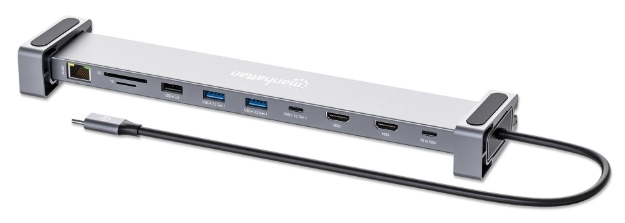 Imagen de Docking USB-C 10 ptos con MST, 2xHDMI, 3xUSB-A, USB-C, USB-C PD, RJ45, SD-micro SD