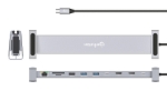 Imagen de Docking USB-C 10 ptos con MST, 2xHDMI, 3xUSB-A, USB-C, USB-C PD, RJ45, SD-micro SD