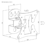 Imagen de Soporte Monitor p/1 Monitor 13 a 32" Pared, Articulado