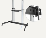 Imagen de Soporte TV tipo Carro 100 kg, 60 a 80", Aluminio