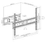 Imagen de Soporte TV p/pared 40kg, 37" a 80" Articulado