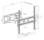 Imagen de Soporte TV/ Pared articulado para pantalla plana o curva de 32" a 70" de hasta 40 kg