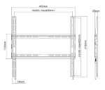 Imagen de Soporte TV p/pared 45kg, 81.28 cm 177.8 cm ( 32" a 70") Fijo