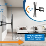 Imagen de Soporte TV p/pared 50kg, 37" a 90", exteriores, articulado