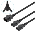 Imagen de Cable de alimentación divisor en Y, un conector C14 a 2 x C13, 1.8 m
