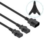 Imagen de Cable de alimentación divisor en Y, un conector C14 a 2 x C13, 1.8 m
