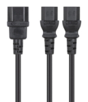 Imagen de Cable de alimentación divisor en Y, un conector C14 a 2 x C13, 1.8 m