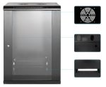 Imagen de Gabinete 19" Mural Flatpack 15U 570x450