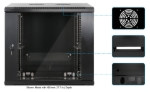 Imagen de Gabinete 19" Mural Ensamblado  9U 600x600