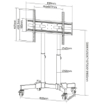 Imagen de Soporte TV tipo carro  40kg, 23" a 70", baja altura, corto
