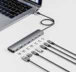 Imagen de Hub de 7 puertos 10G/5G USB-C / USB-A 4+3 con Power Delivery