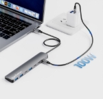 Imagen de Hub de 7 puertos 10G/5G USB-C / USB-A 4+3 con Power Delivery